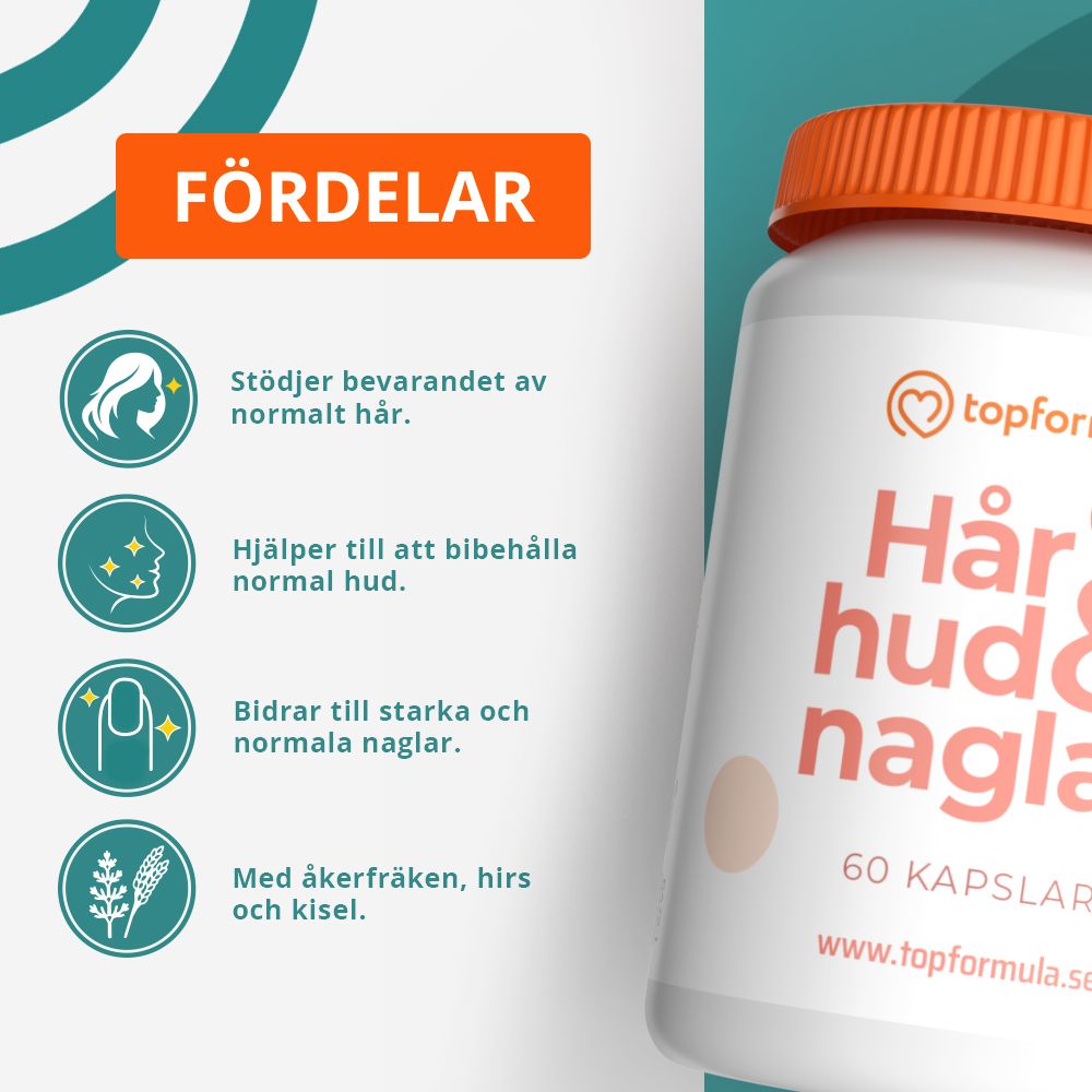 Topformula | Hår, hud och naglar | 60 kapslar