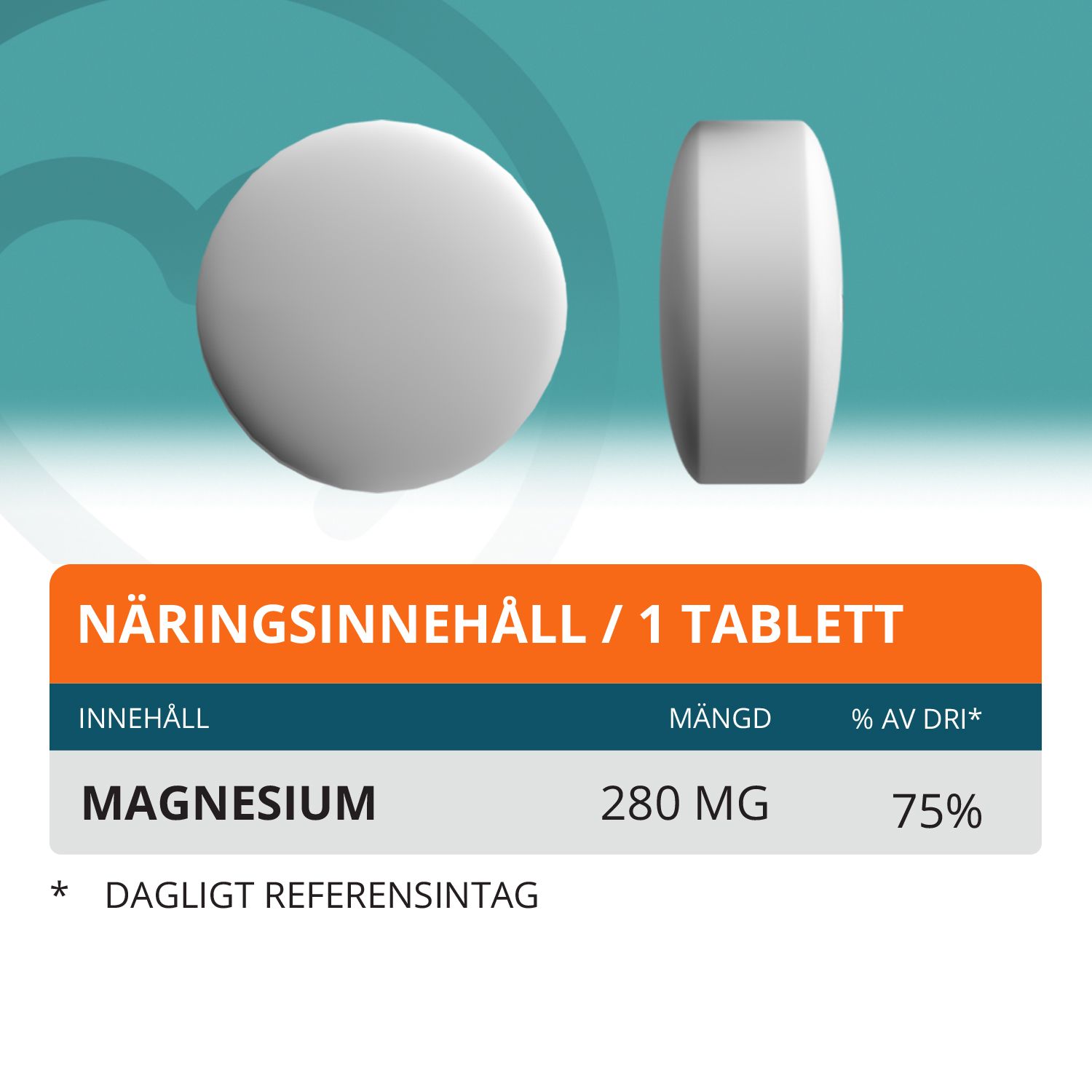 Topformula | Magnesium 280 mg | 120 tabletter