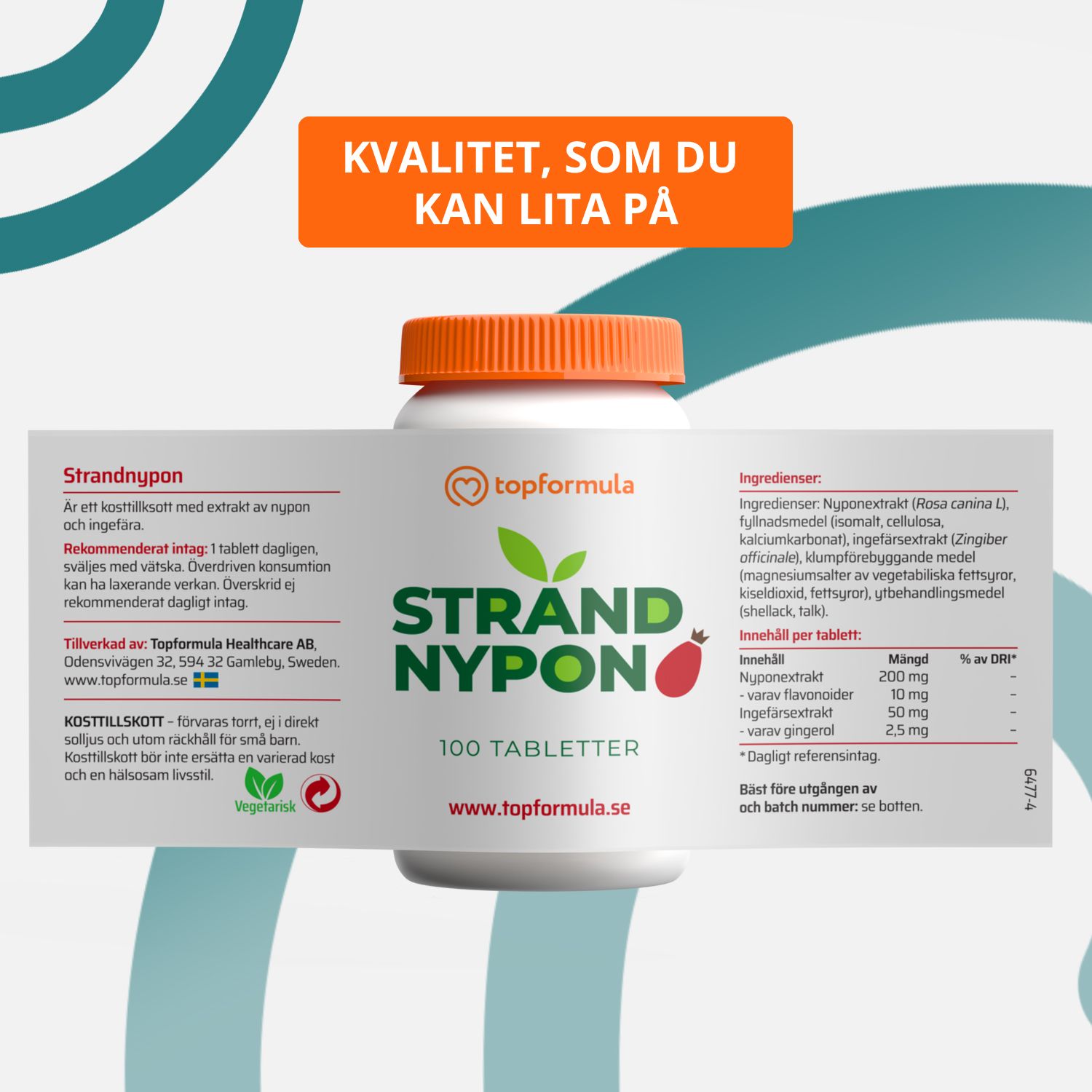 Topformula | Strandnypon | 100 tabletter