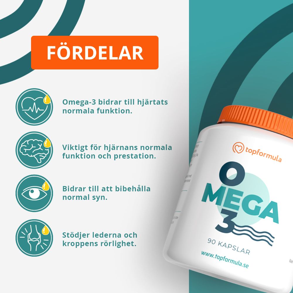 Topformula | Omega-3 Fiskolja | 90 kapslar