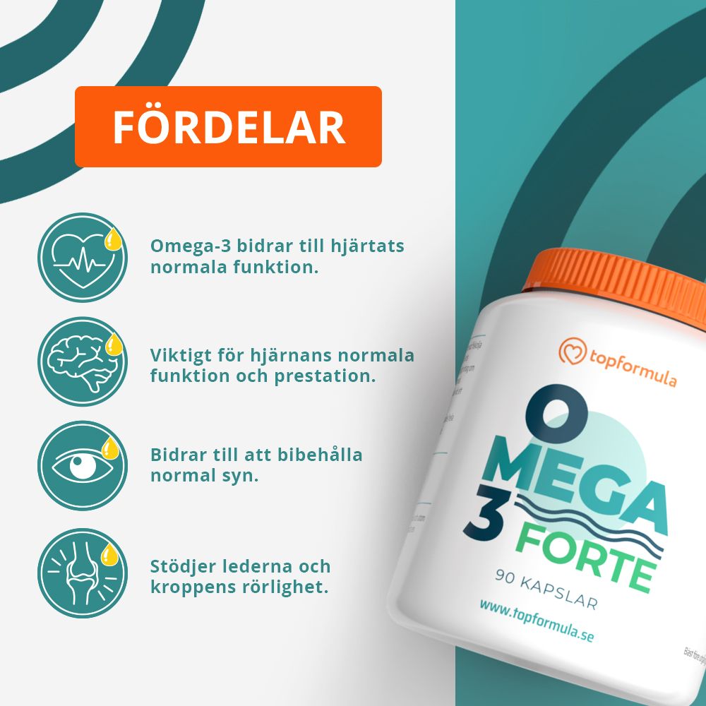 Topformula | Omega-3 Forte 70% | 90 kapslar