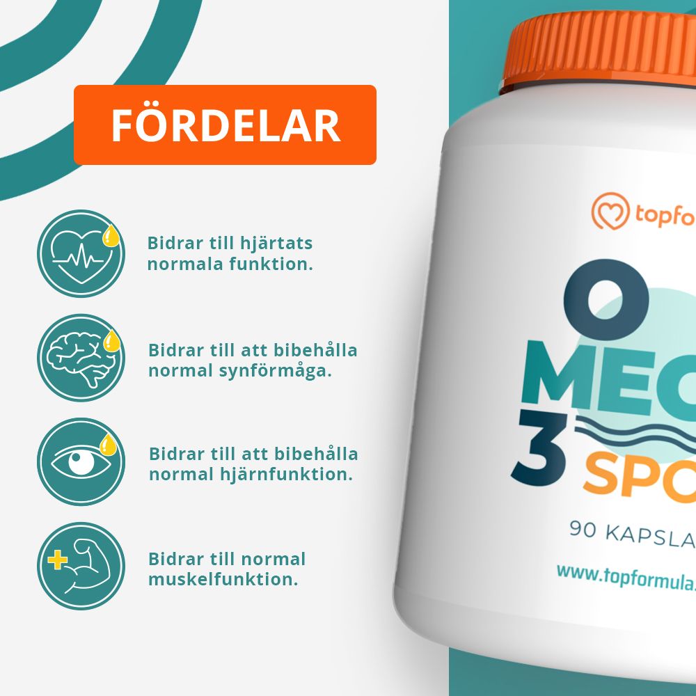 Topformula | Omega-3 Sport | 90 kapslar