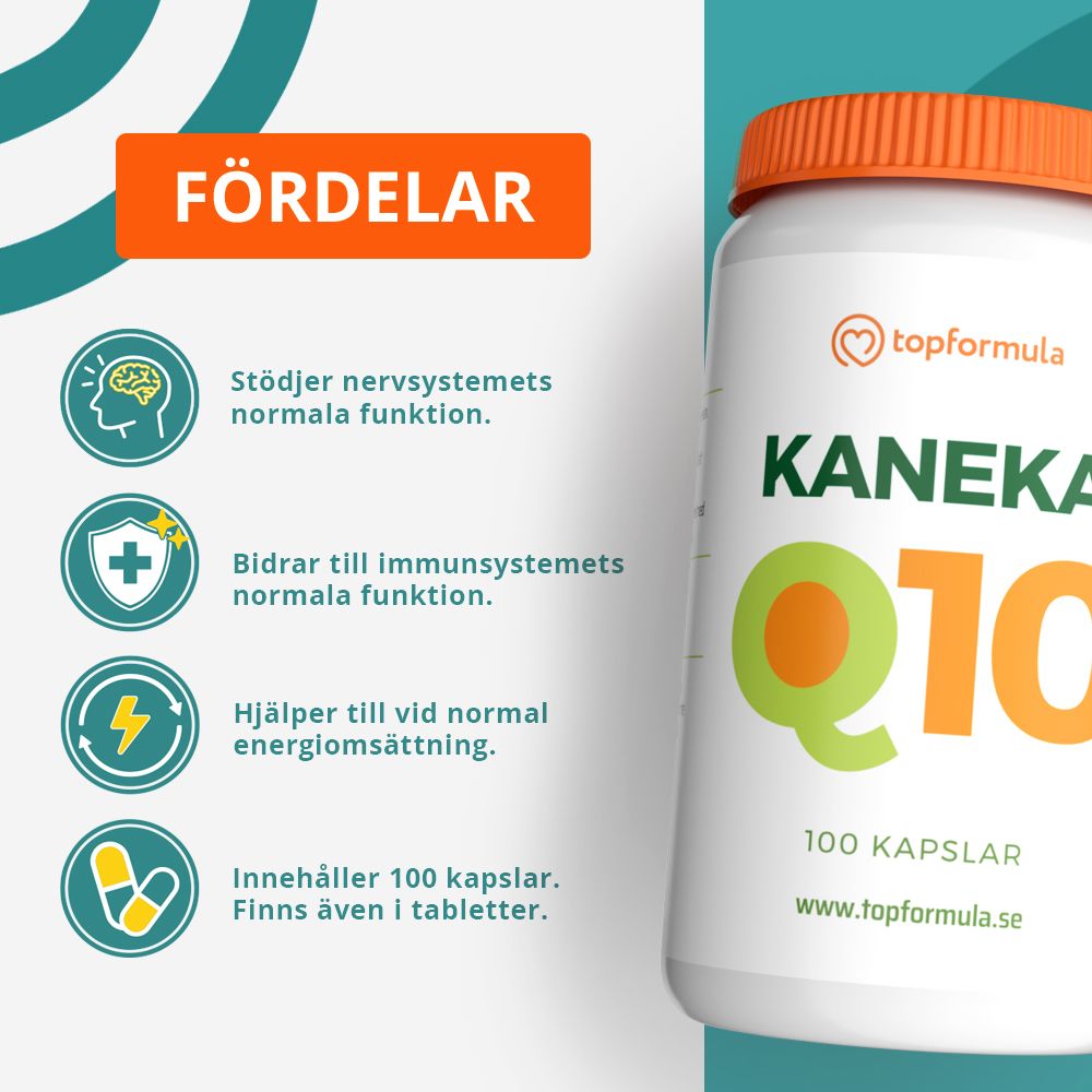 Topformula | Kaneka Q10 | 50 mg | 100 kapslar