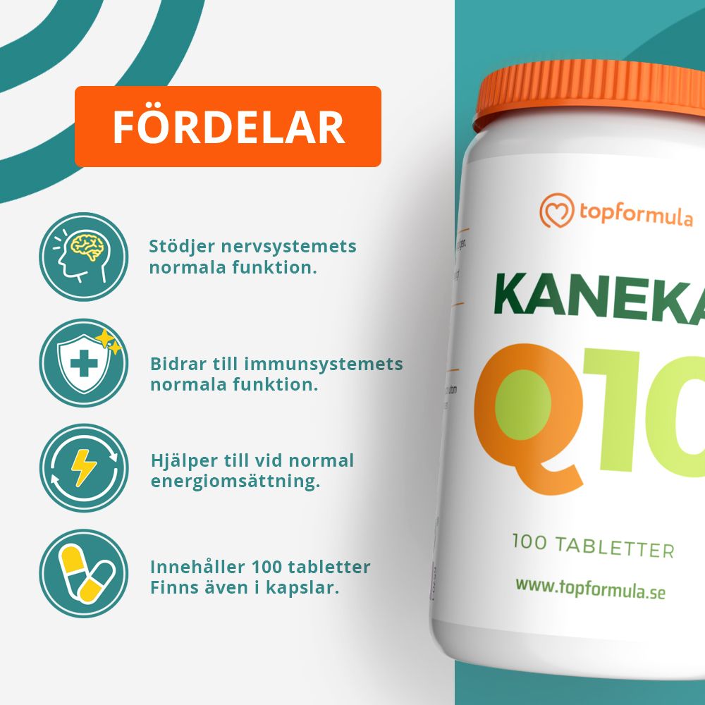 Topformula | Kaneka Q10 | 50 mg | 100 tabletter