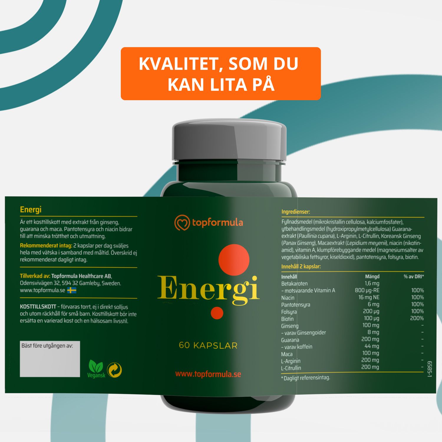 Topformula | Energi | 60 kapslar