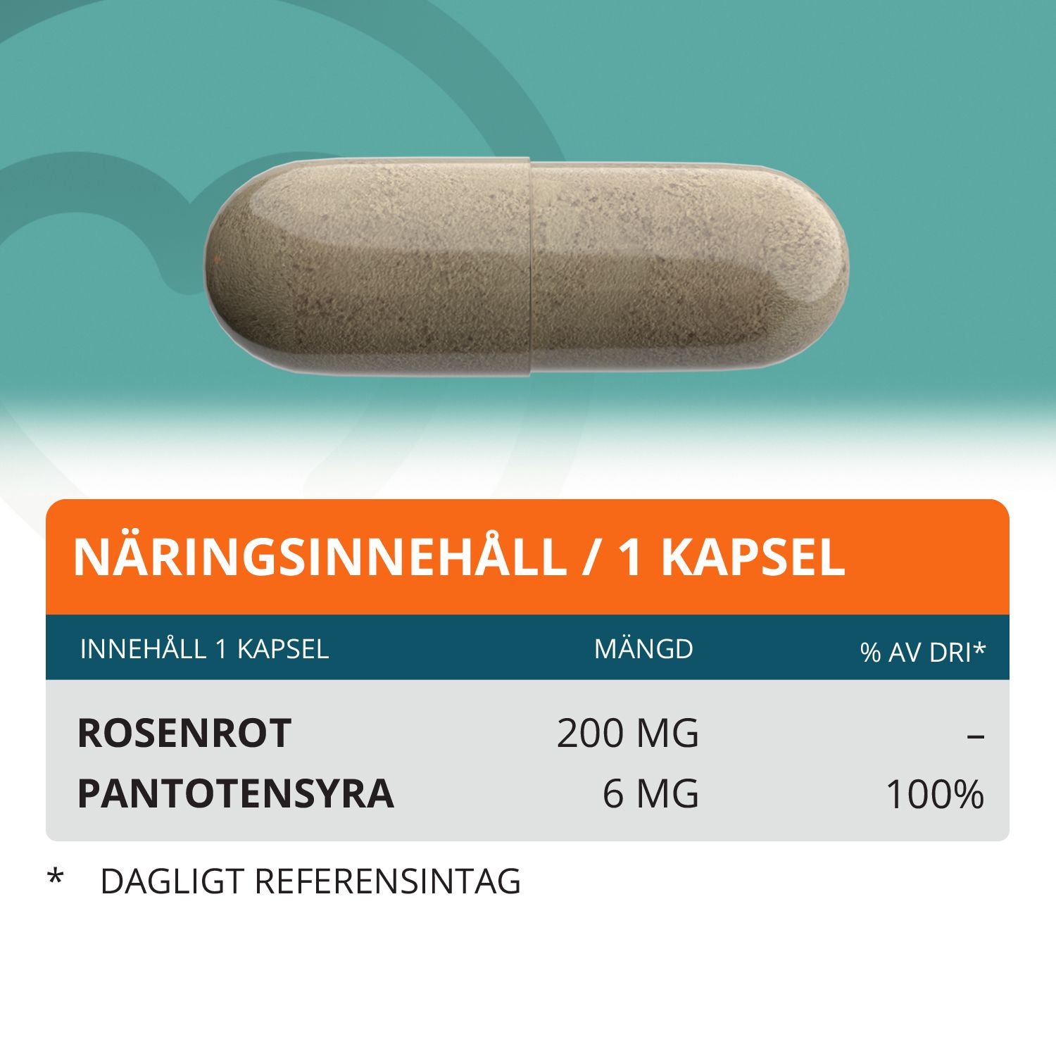 Topformula | Rosenrot | 200 mg | 100 kapslar
