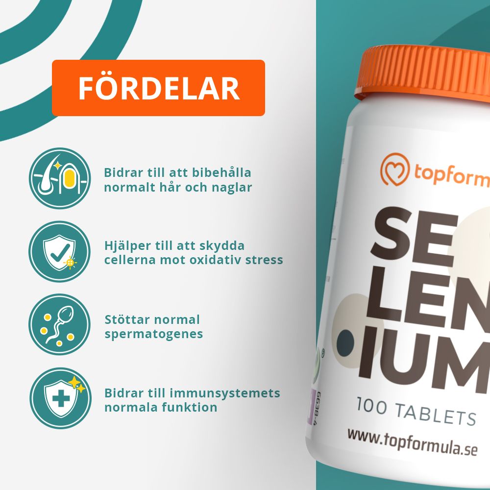Topformula | Selen | 110 µg | 100 tabletter
