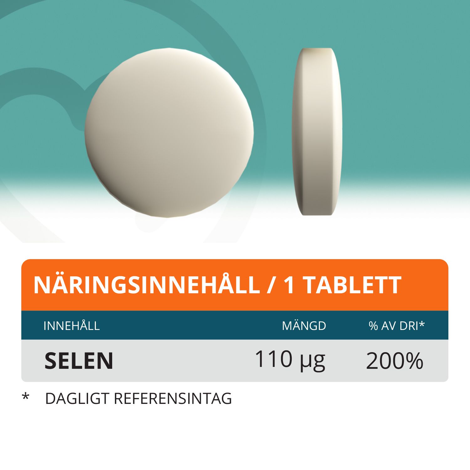 Topformula | Selen | 110 µg | 100 tabletter