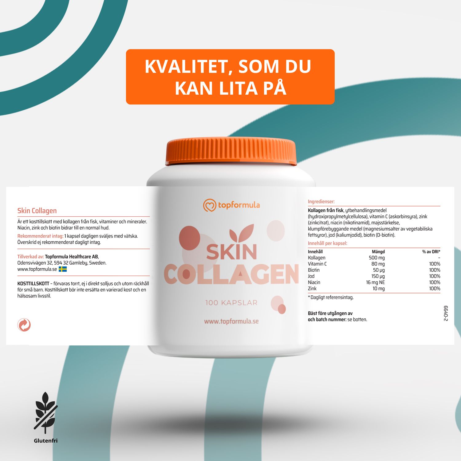 Topformula | Skin Collagen | 100 kapslar