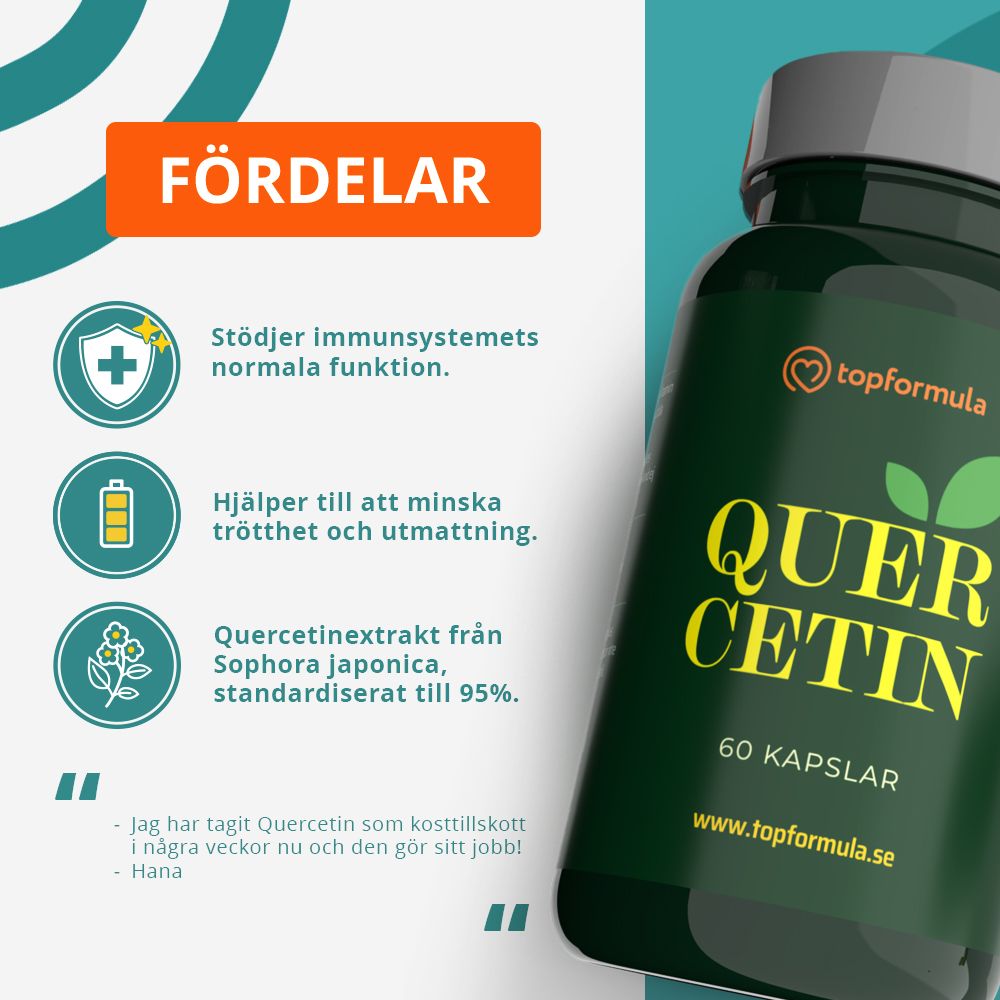 Topformula | Quercetin | 500 mg | 60 kapslar