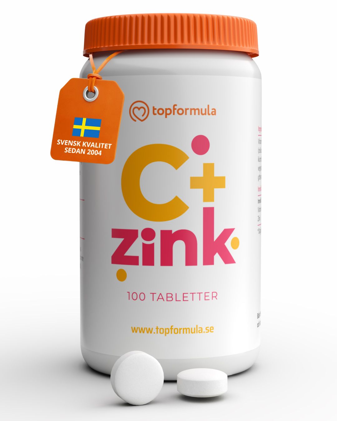 Topformula | Vitamin C + Zink | 100 tabletter