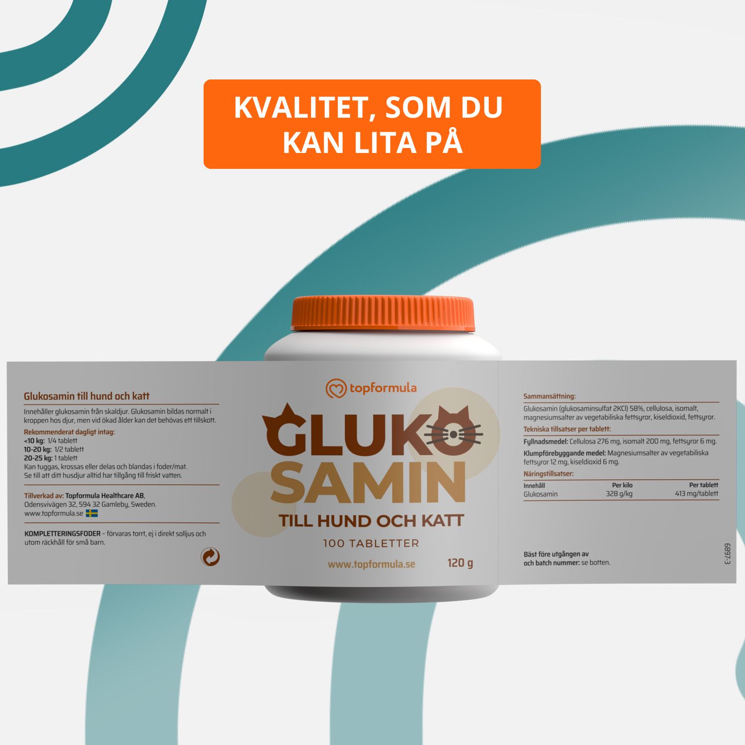 Topformula | Glukosamin | 100 tabletter