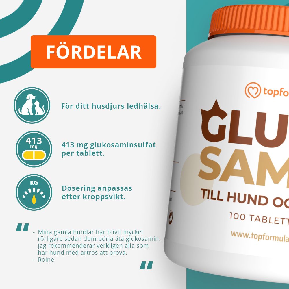 Topformula | Glukosamin | 100 tabletter