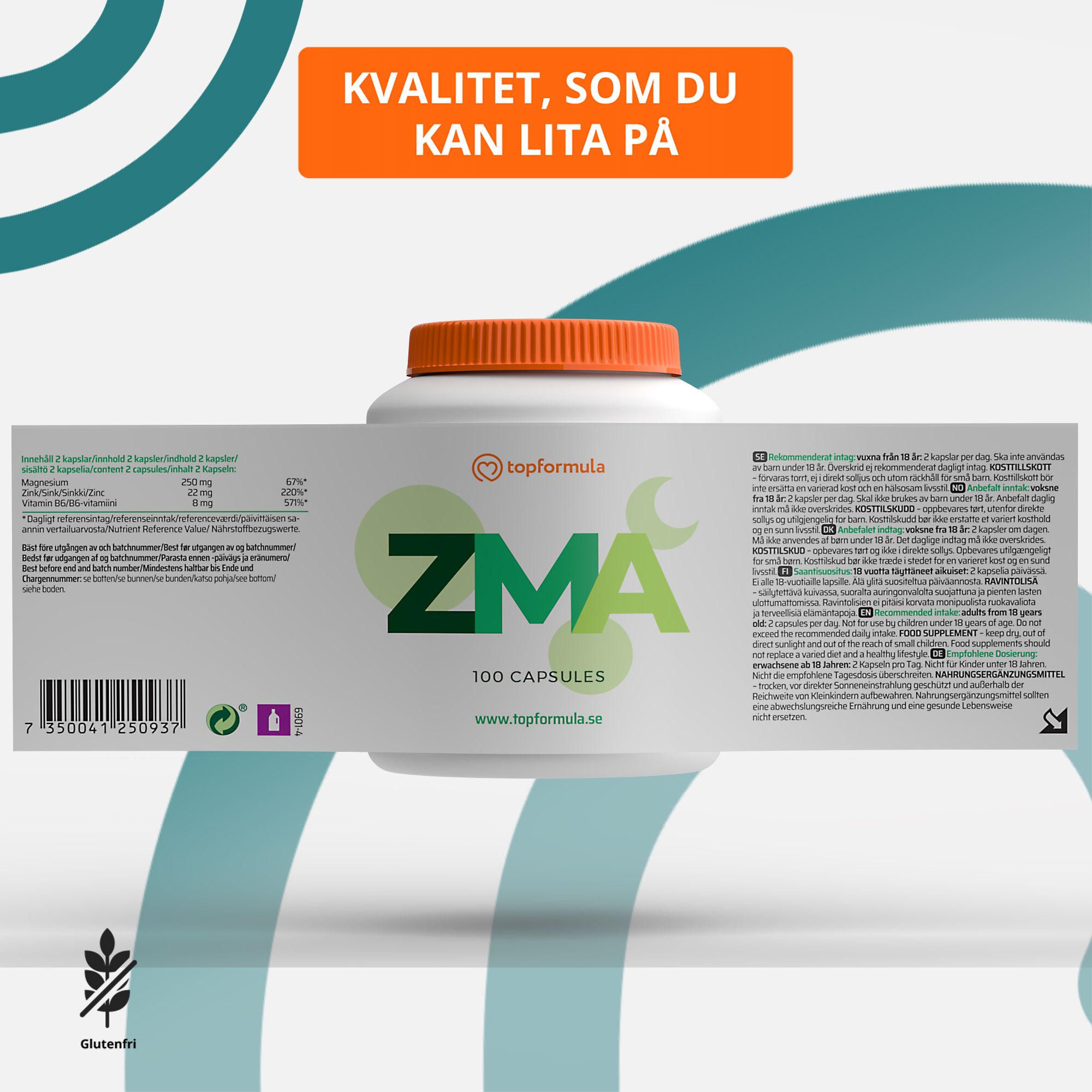 Topformula | ZMA | 100 kapslar