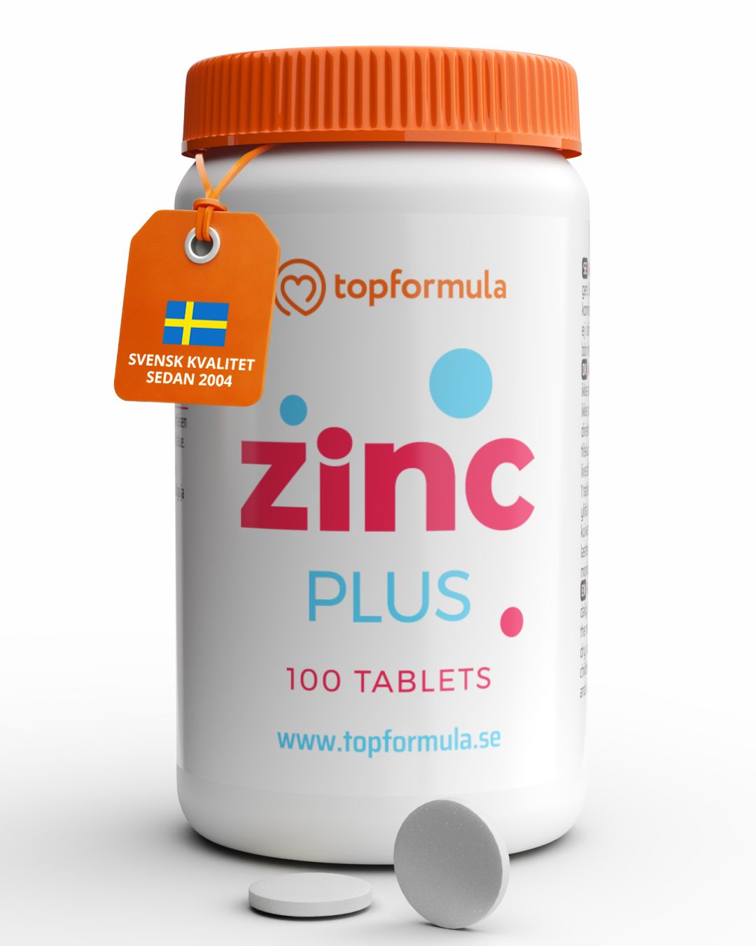 Topformula | Zink Plus | 25 mg | 100 tabletter
