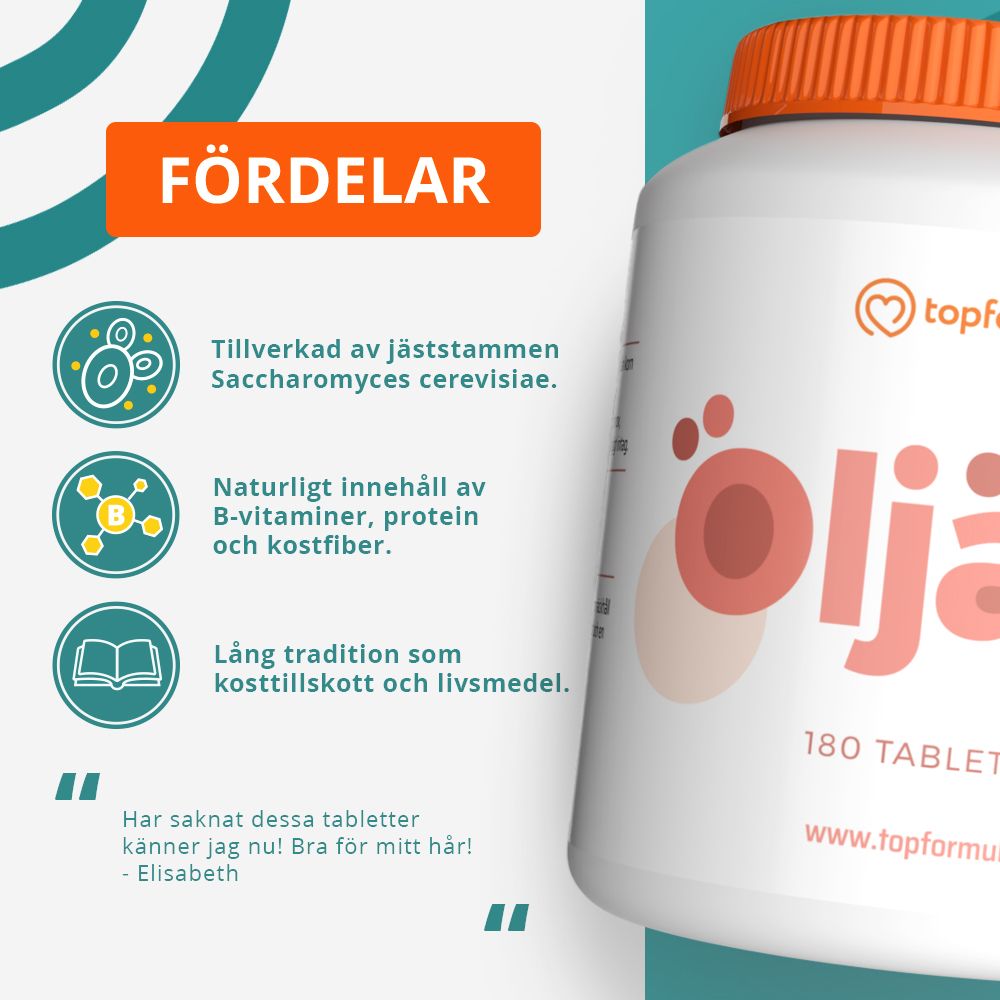 Topformula | Öljäst | 180 tabletter