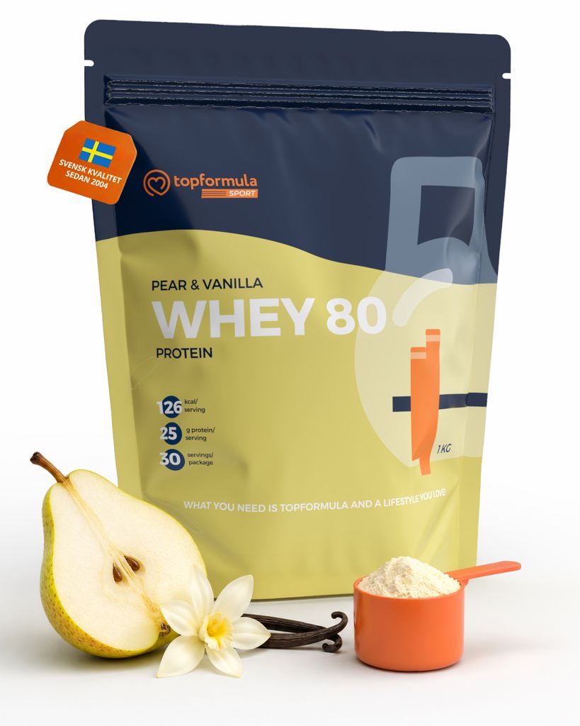 Topformula Sport | Whey 80% Protein Päron & Vanilj - 1000g
