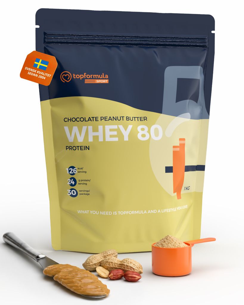 Topformula Sport | Whey 80% Protein Choklad & Jordnöt - 1000g