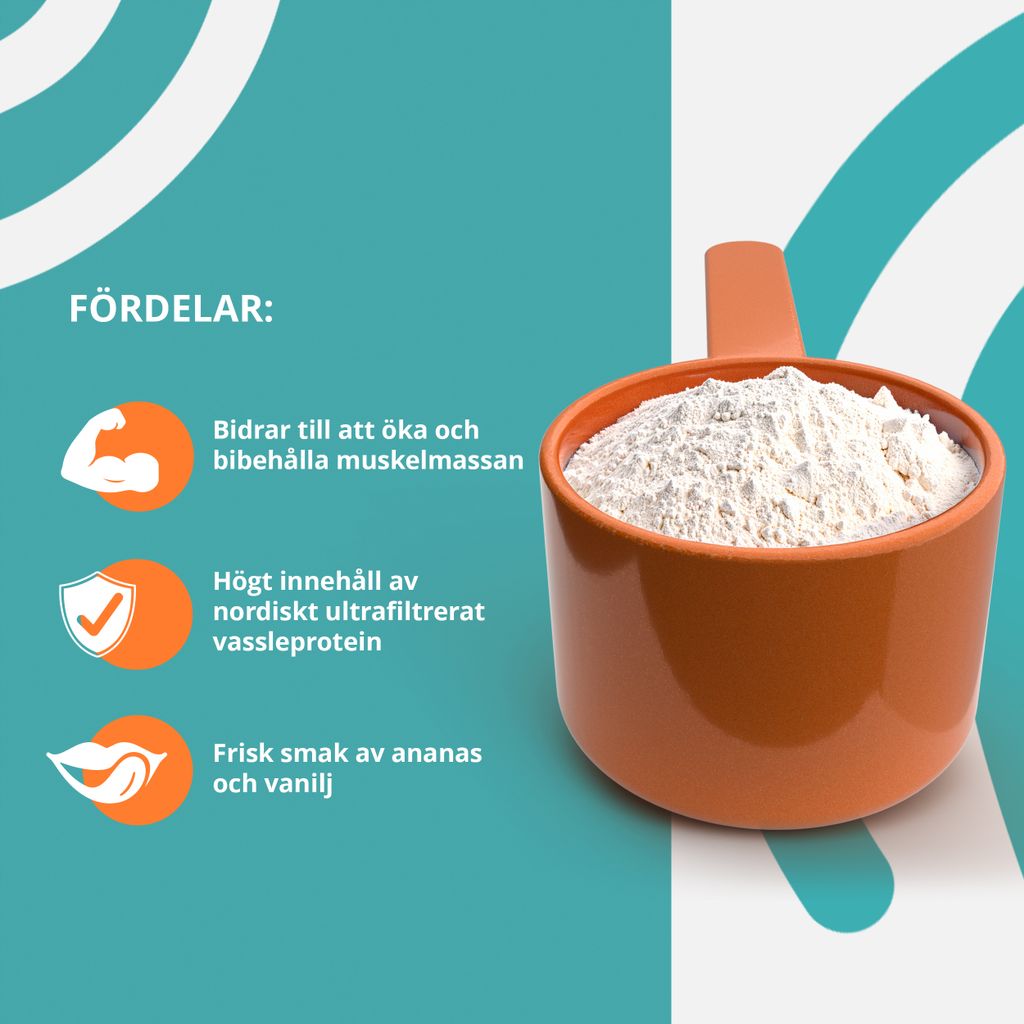 Topformula Sport | Whey 80% Protein Ananas & Vanilj - 1000g