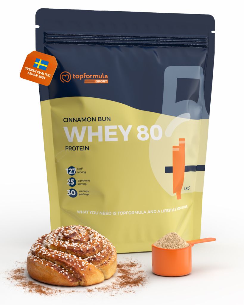 Topformula Sport | Whey 80% Protein Kanelbulle - 1000g