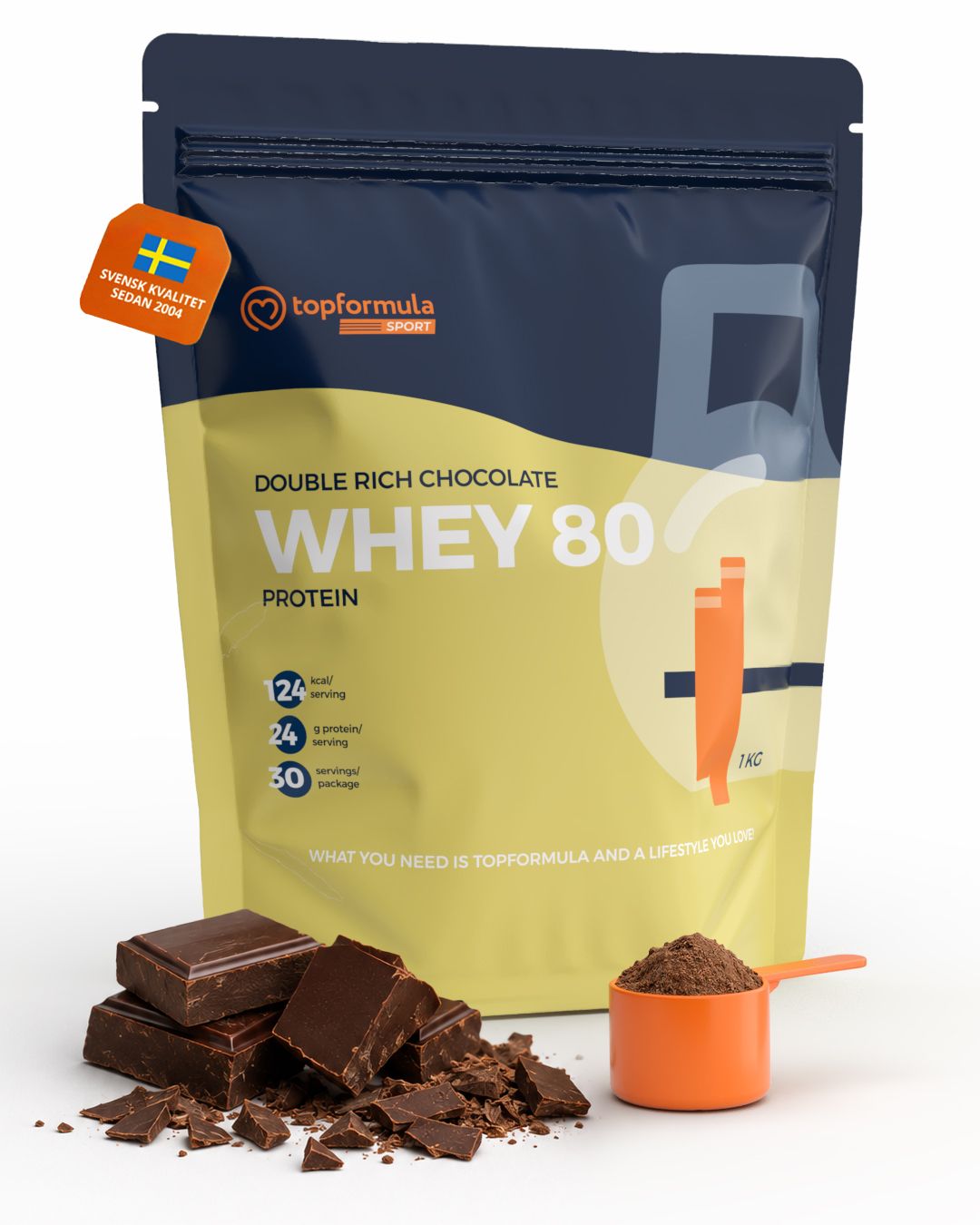 Topformula Sport | Whey 80% Protein Double Rich Chocolate - 1000g