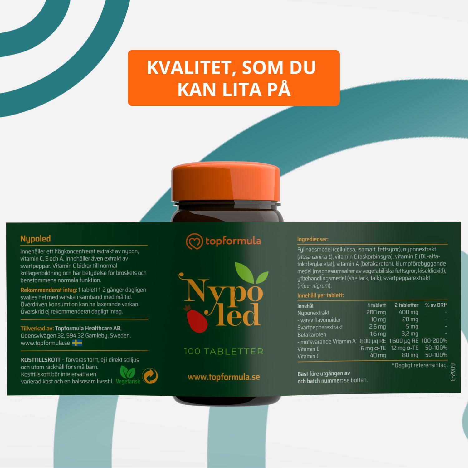 Topformula | Nypoled | 100 tabletter