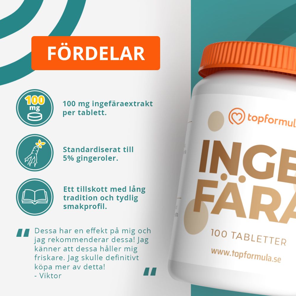 Topformula | Ingefära | 100 tabletter