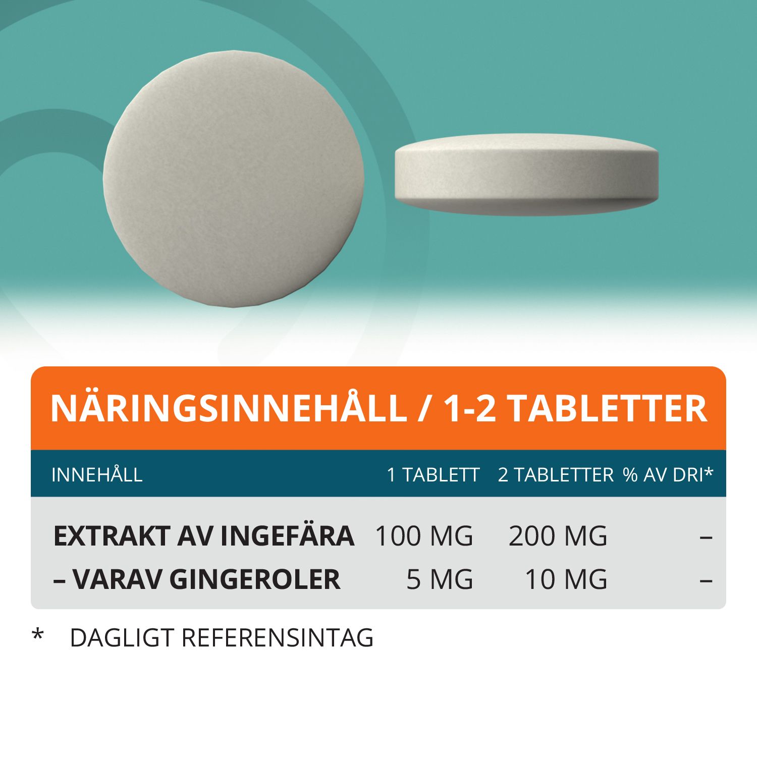 Topformula | Ingefära | 100 tabletter