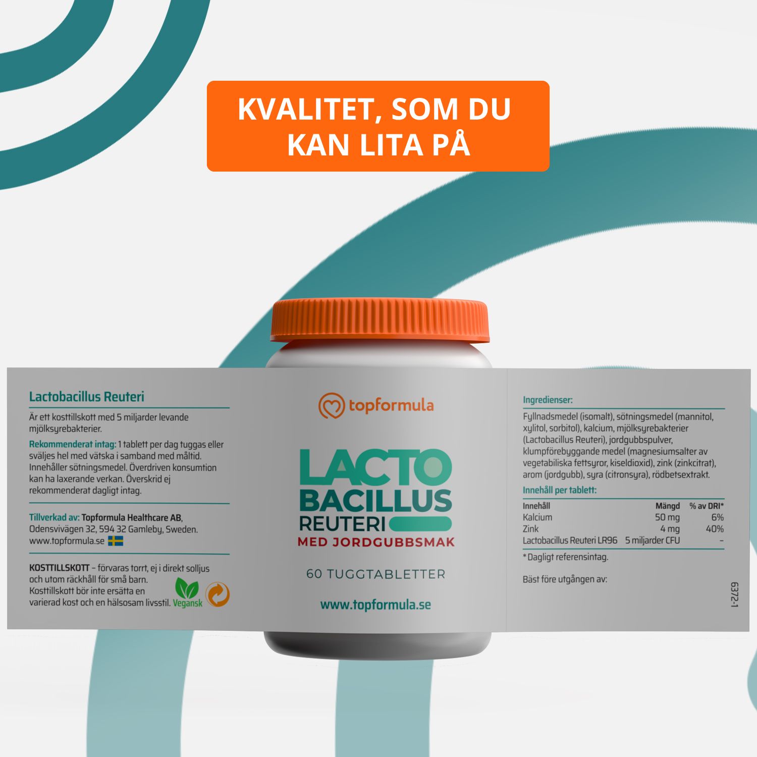 Topformula | Lactobacillus Reuteri Tugg | 60 tabletter