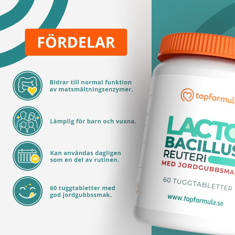 Topformula | Lactobacillus Reuteri Tugg | 60 tabletter