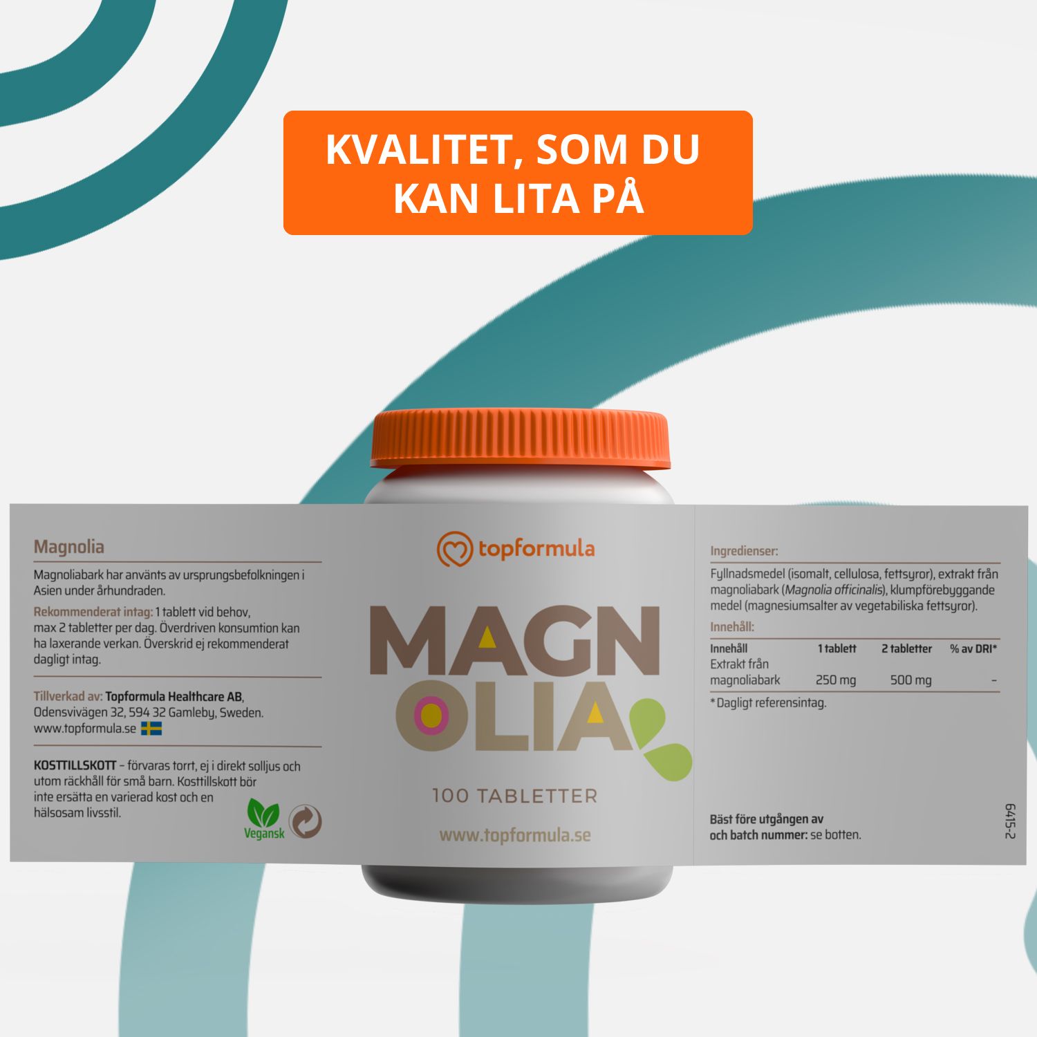 Topformula | Magnolia | 100 tabletter
