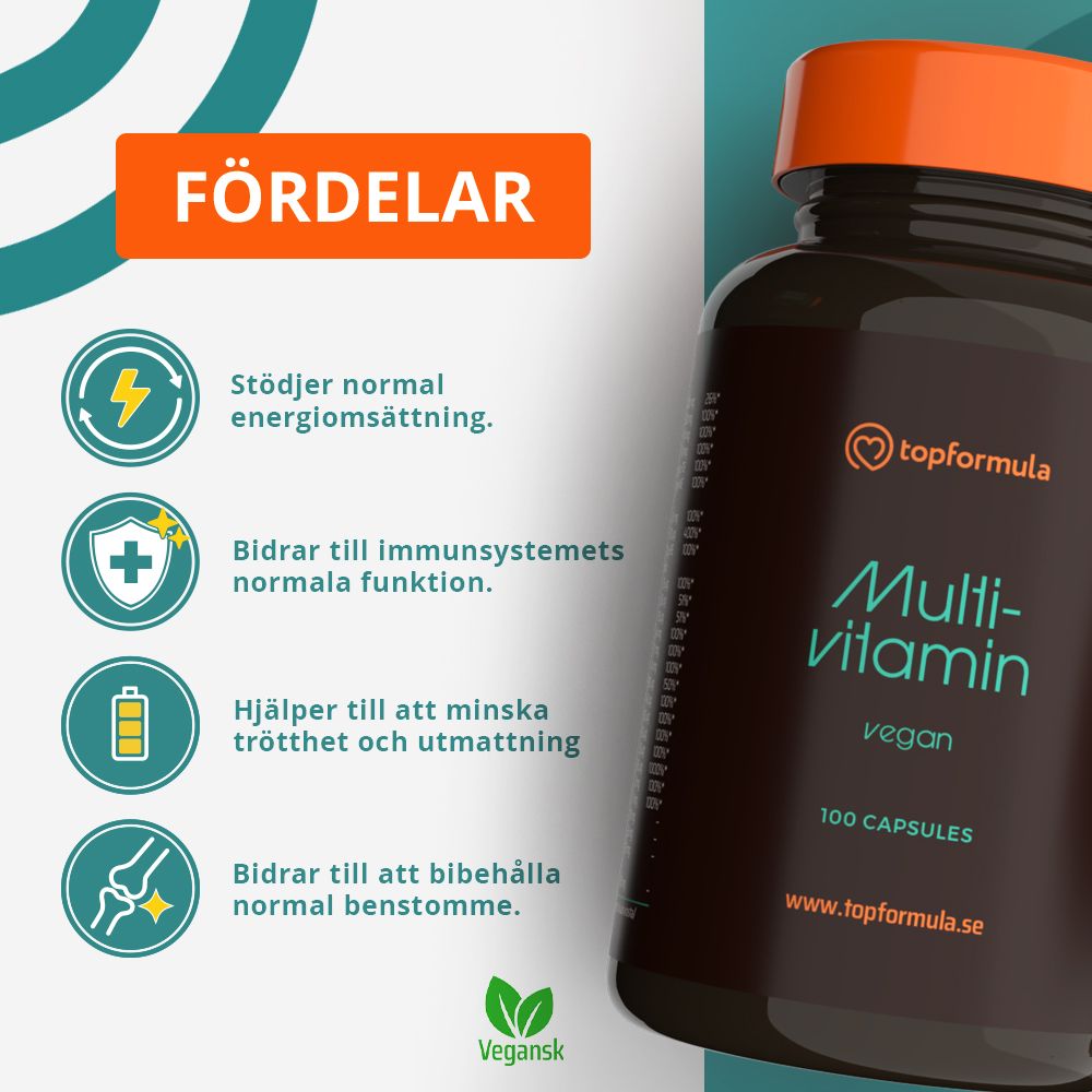 Topformula | Multivitamin Vegan | 100 kapslar