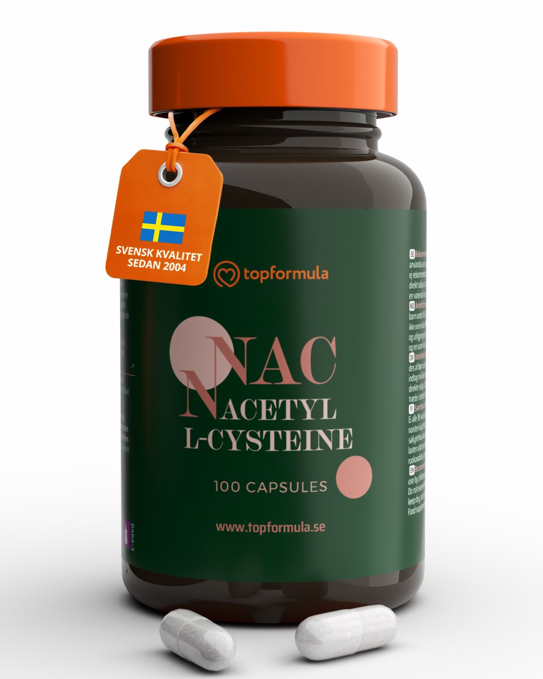 Topformula | NAC-N-Acetylcystein | 600 mg | 100 kapslar