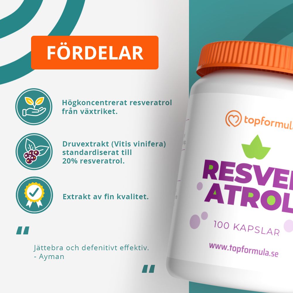 Topformula | Resveratrol | 100 kapslar