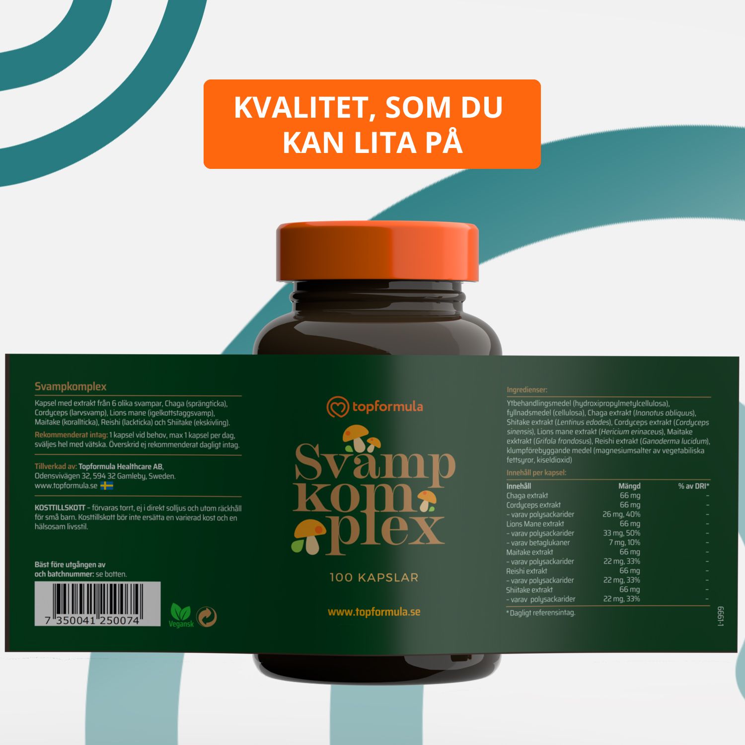 Topformula | Svampkomplex | 100 kapslar