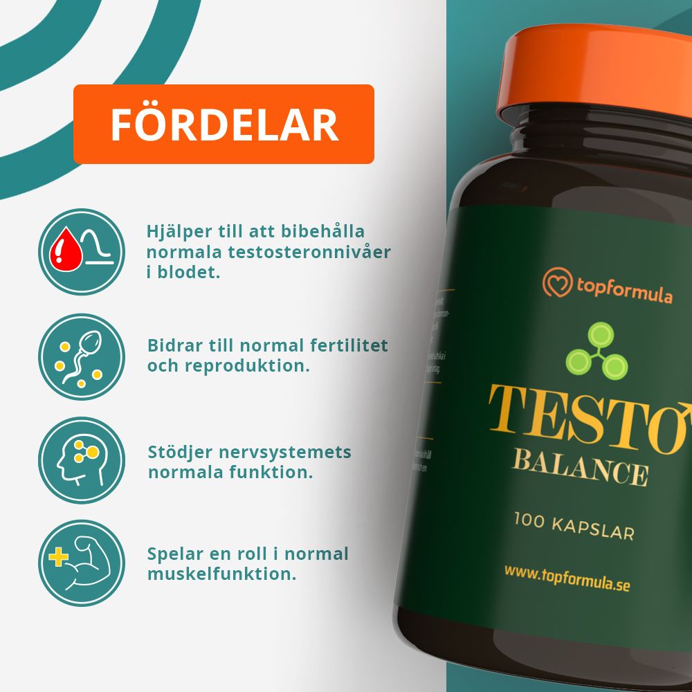 Topformula | Testo Balance | 100 kapslar