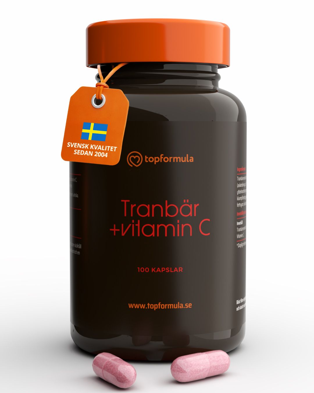 Topformula | Tranbär + Vitamin C | 100 kapslar