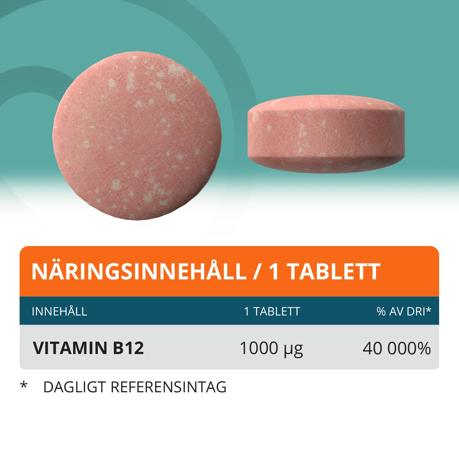 Topformula | Vitamin B12 | Kobalamin | 1000 µg | 100 tabletter