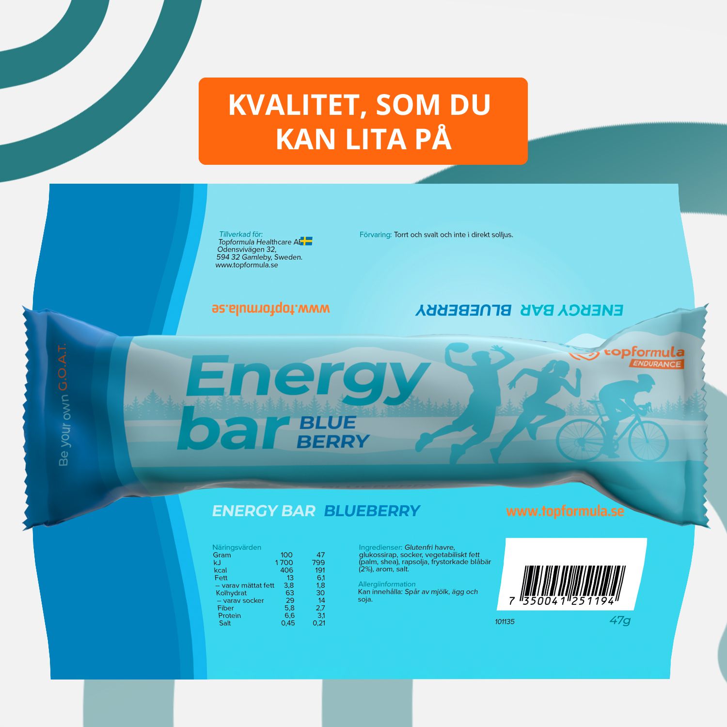Topformula | Energibar - Blåbär