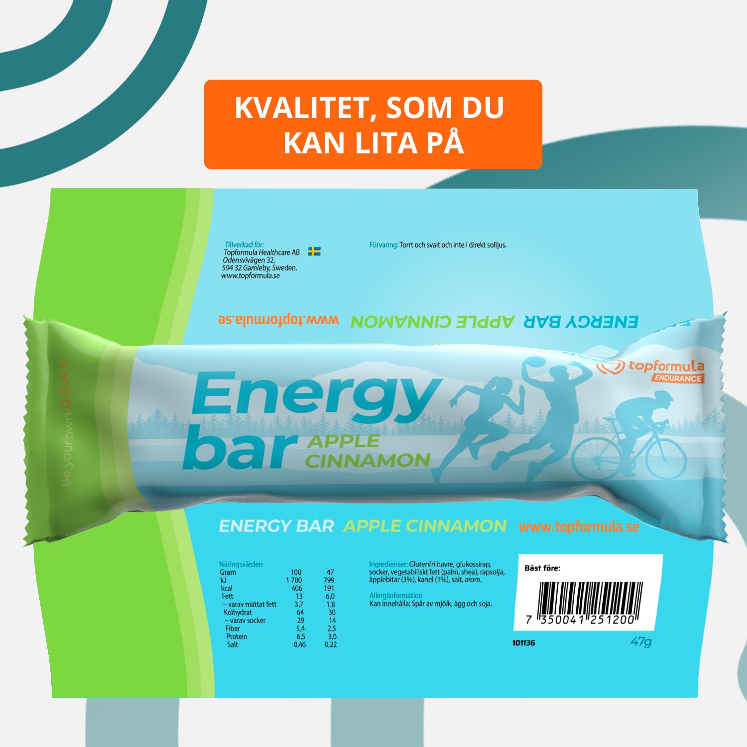 Topformula | Energibar - Äpple & kanel