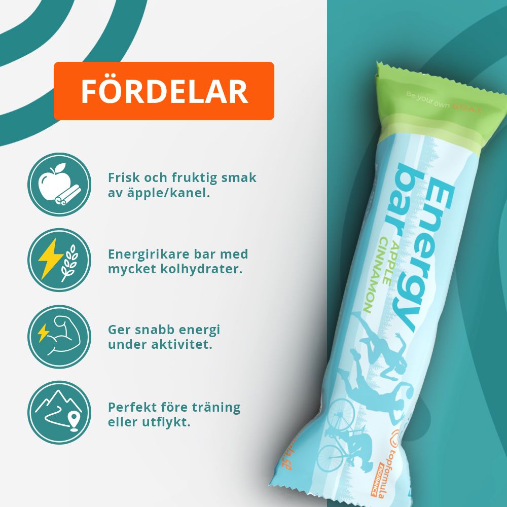 Topformula | Energibar - Äpple & kanel