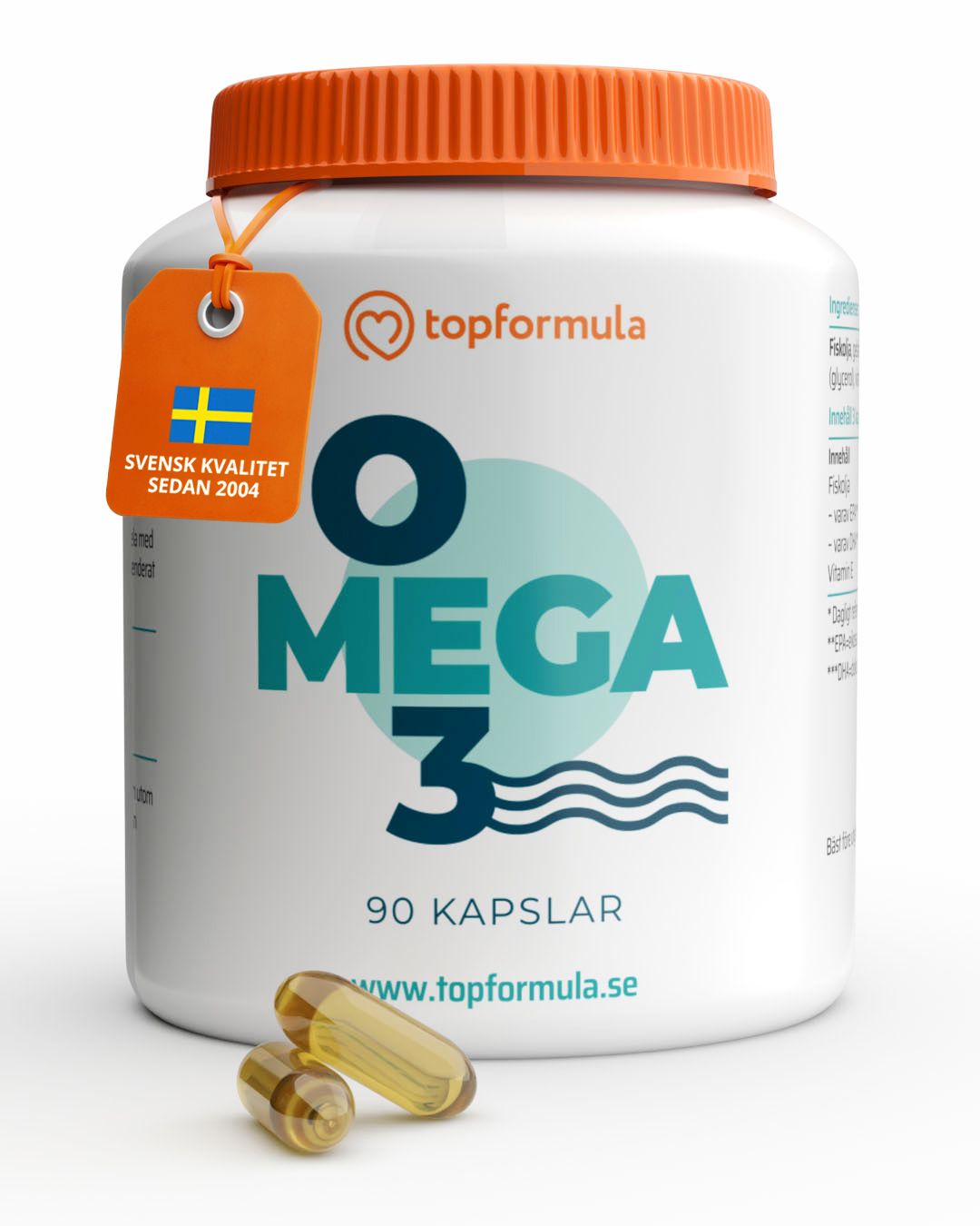 Topformula | Omega-3 Fiskolja | 90 kapslar