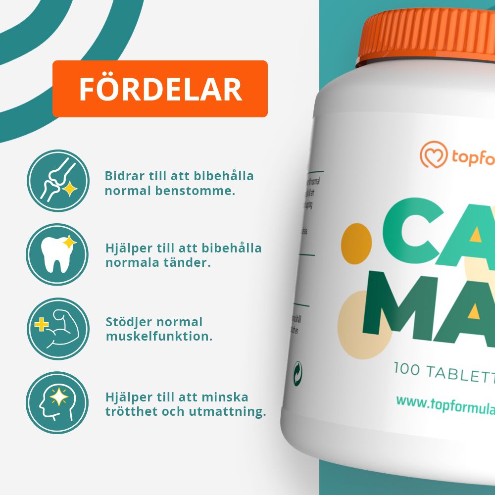Topformula | Cal-Mag | 100 tabletter