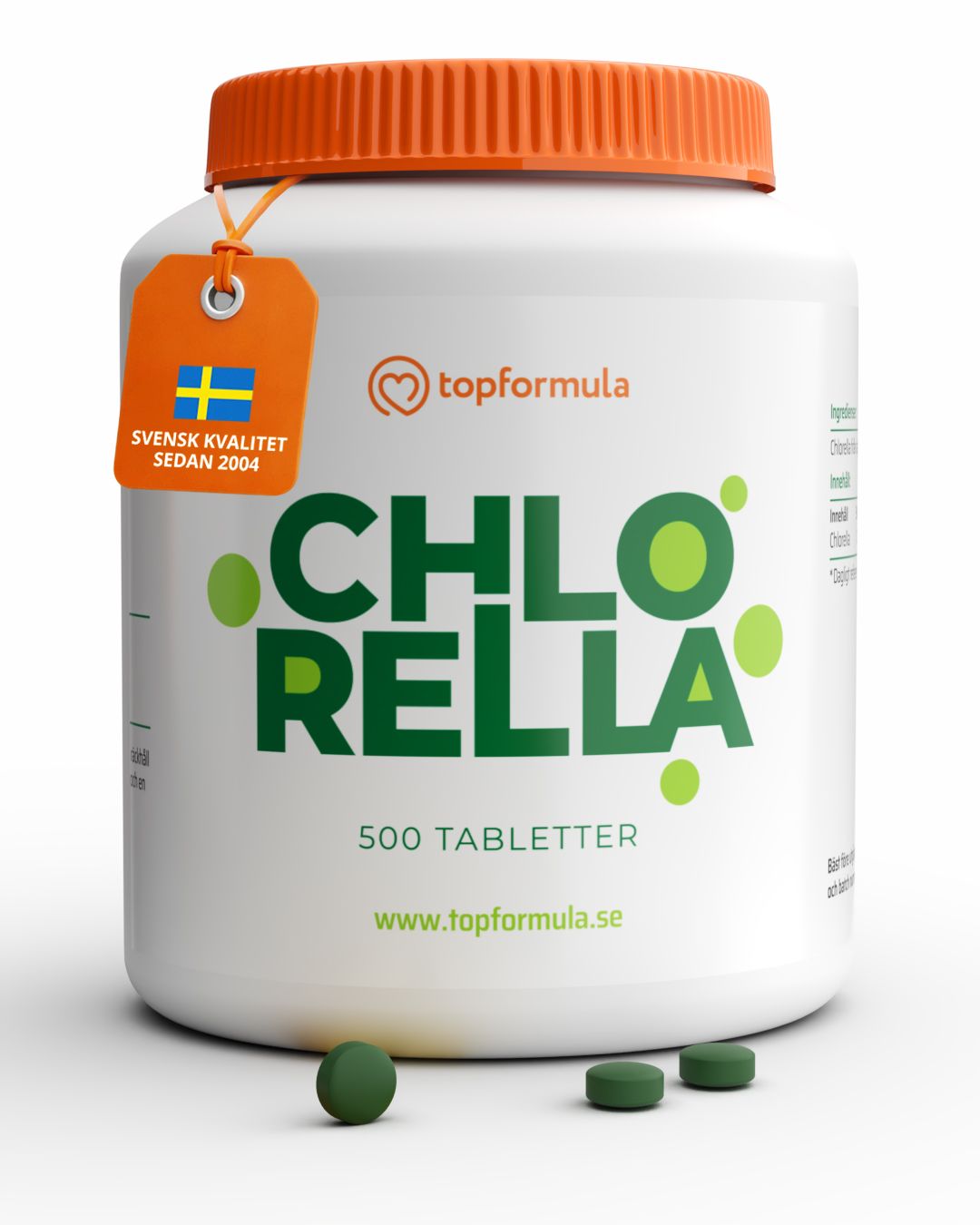 Topformula | Chlorella | 500 tabletter