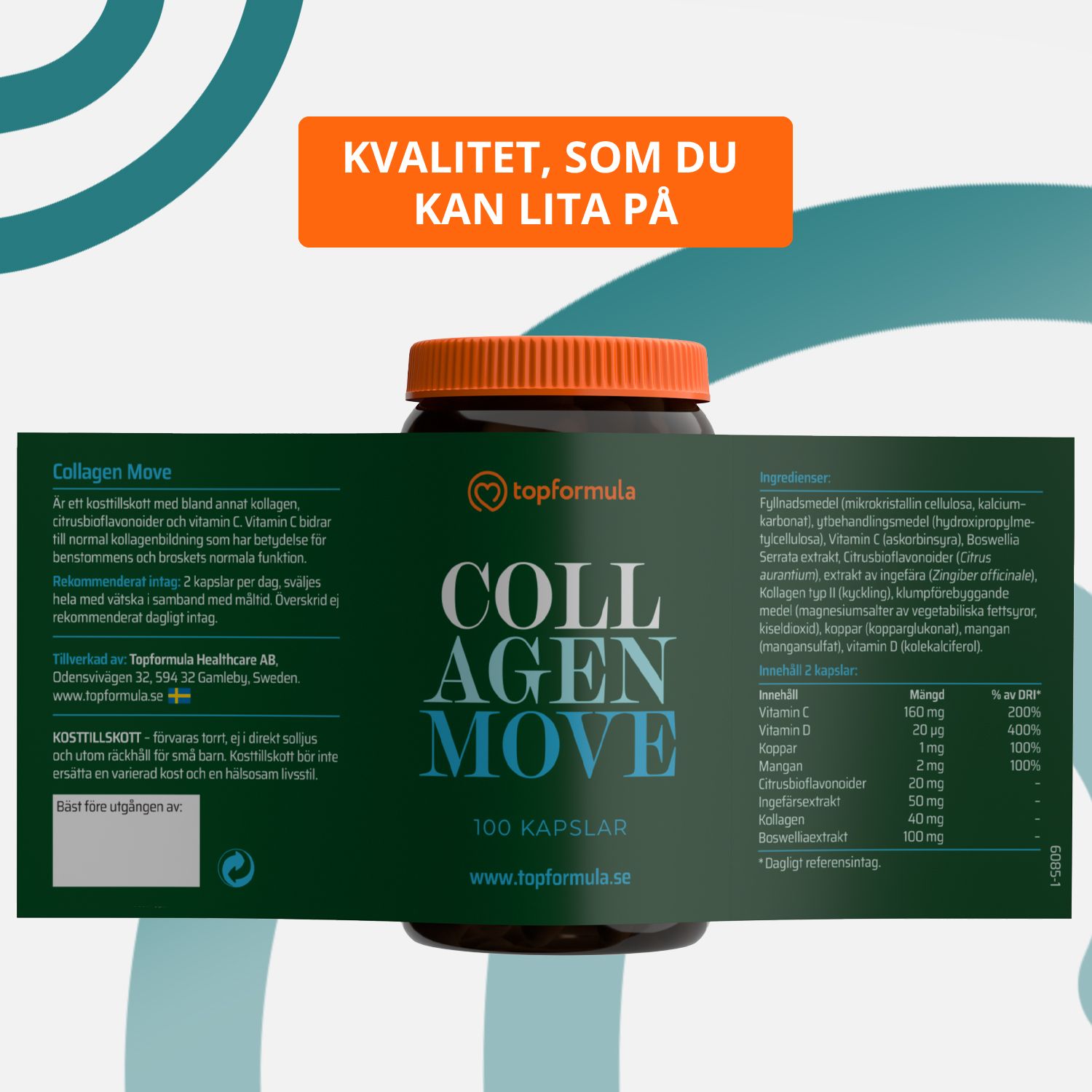 Topformula | Collagen Move | 100 kapslar