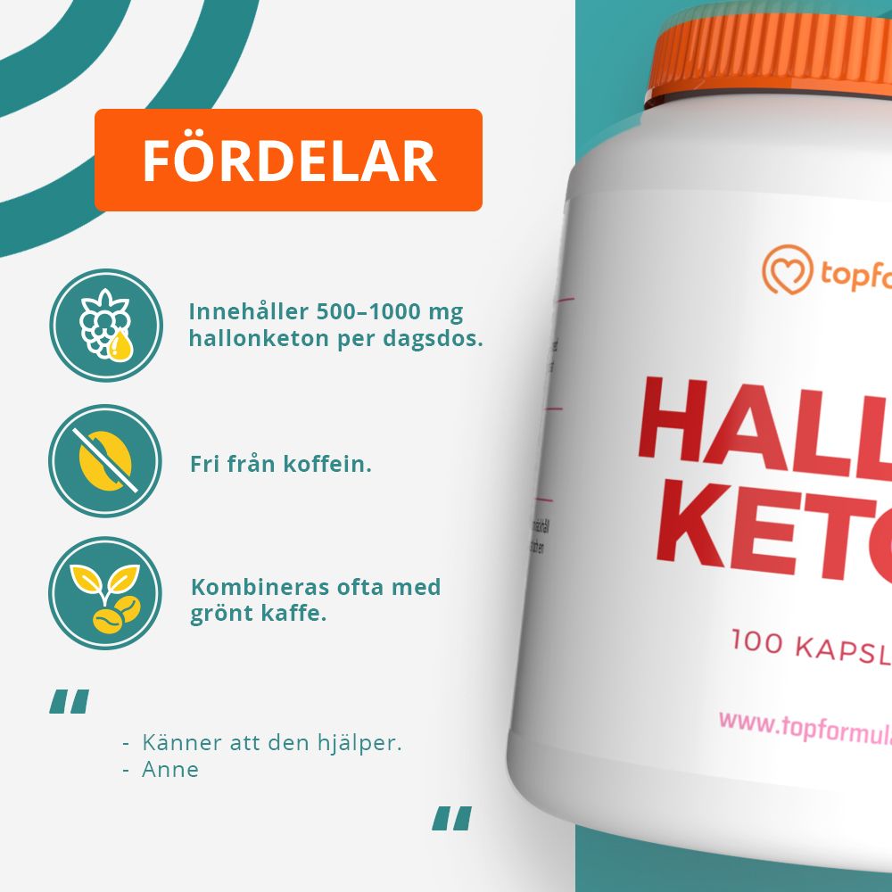 Topformula | Hallonketon | 100 kapslar