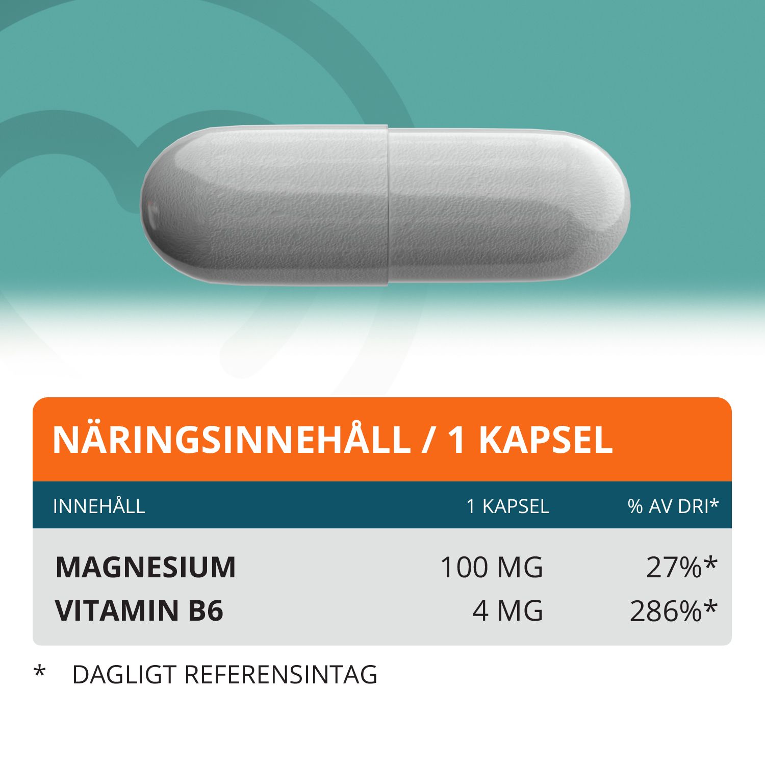 Topformula | Magnesiumbisglycinat + P5P | 100 kapslar