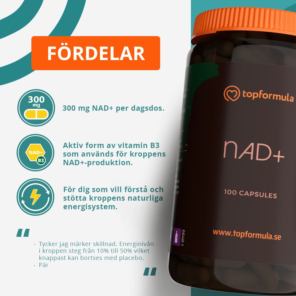 Topformula | NAD+ | 100 kapslar