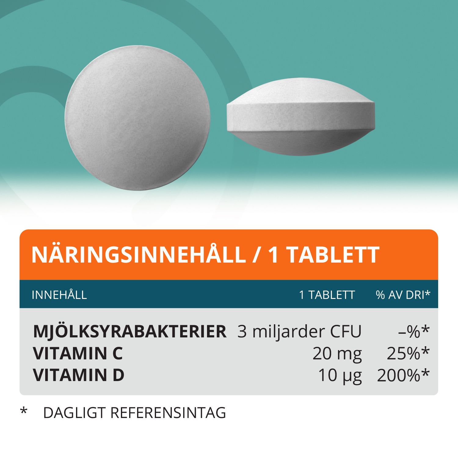 Topformula | Mjölksyra Tugg 3 miljarder Immun | 60 tabletter