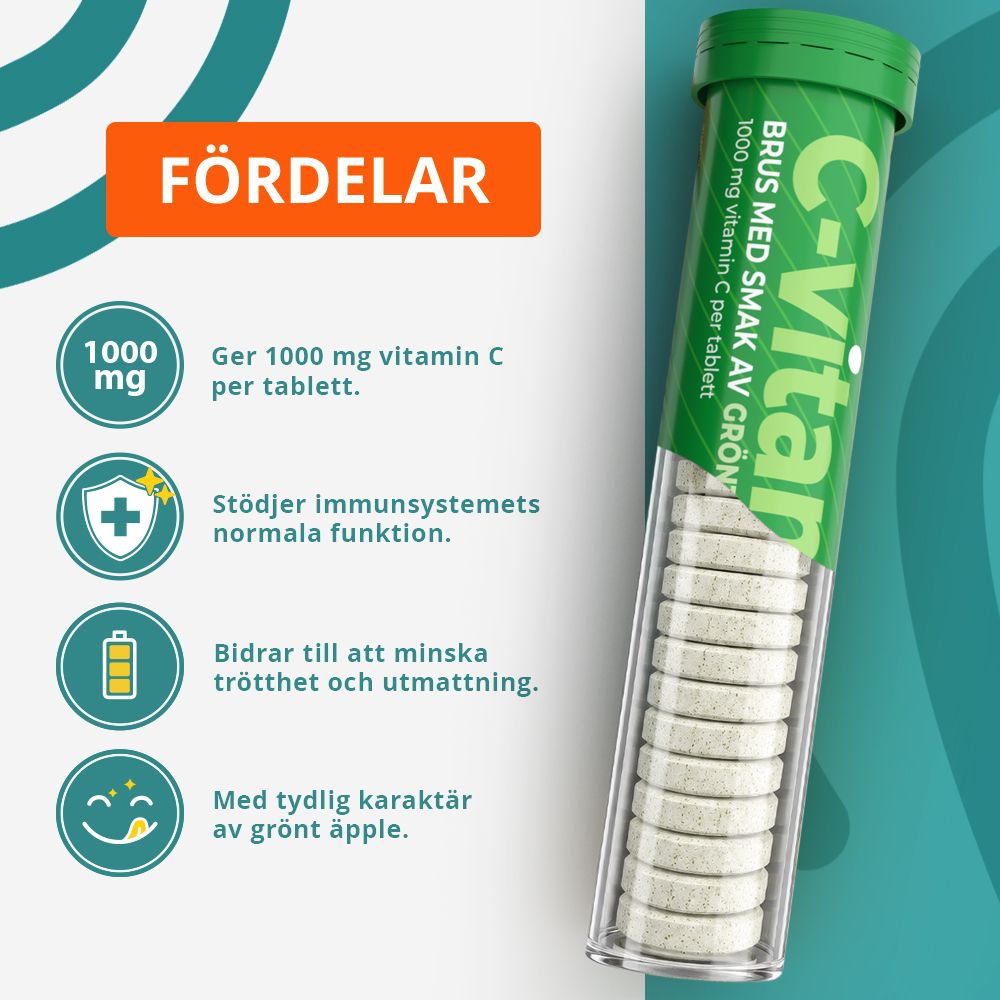 Topformula | C-vitamin Brus - Grönt Äpple